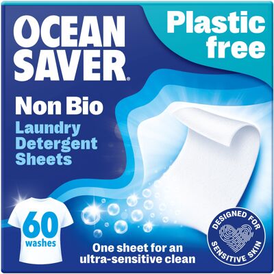 OceanSaver Waschmittelblätter, plastikfrei, nicht biologisch, 60 Waschgänge, 120 g (10er-Pack)