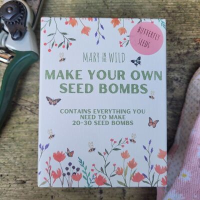 Haga su propio kit de bomba de semillas amigable con las mariposas