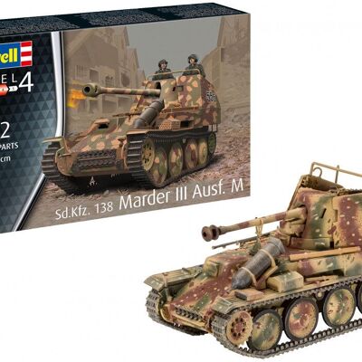 Revell 03316 Collezione militare SD. Italiano: 138 Marder III Ausf.M 1:72 - Livello 4