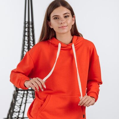Orange AZURI oversized hoodie