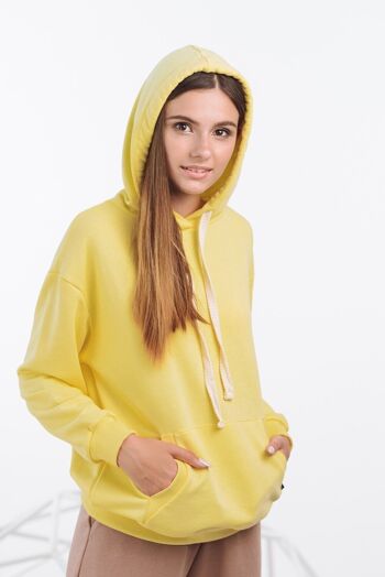 Hoodie oversize jaune AZURI 1