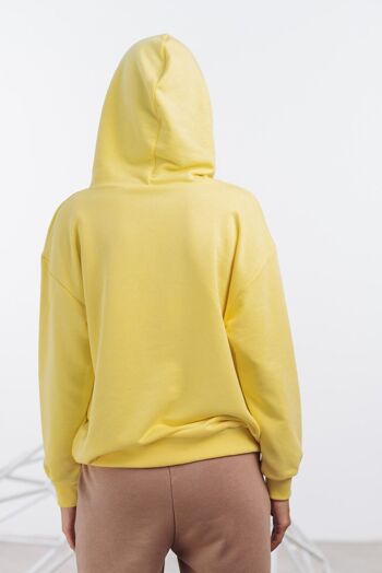 Hoodie oversize jaune AZURI 3