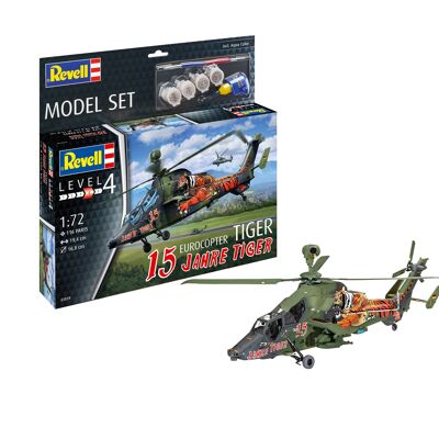 Revell 63839 Set completo di modello aereo Eurocopter Tiger "15 Jahre Tiger" (Περιλαμβάνει κόλλα, πινέλο και χρώματα) - Livello 4