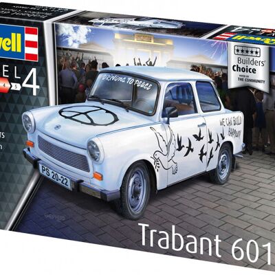 Revell 67713 Trabant 601S "Builder's Choice" Model Car in 1:24 Scale with Glue and Paint