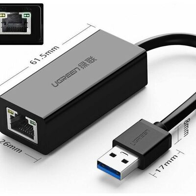Ugreen USB 3.Ethernet de 0 a 1 Gigabit UGREEN CR111 20256