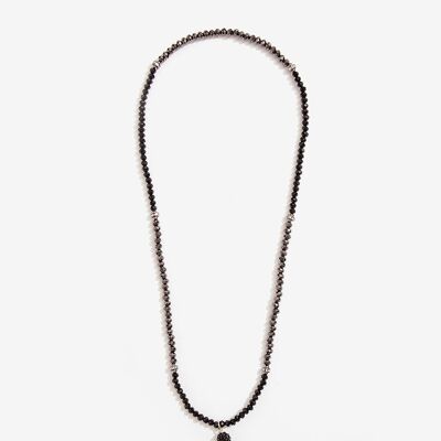COLLAR PULSERA ELÁSTICA CON CRISTALES NEGROS