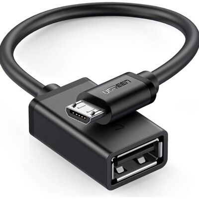 Adaptador Ugreen 10396 Micro USB 2.0 Cable OTG Adaptador para llevar Micro USB macho a USB hembra