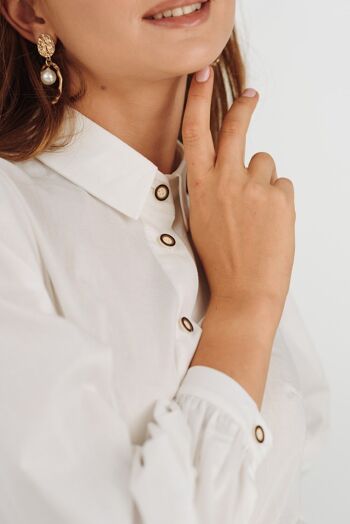 Chemise blanche avec ceinture AZURI 3