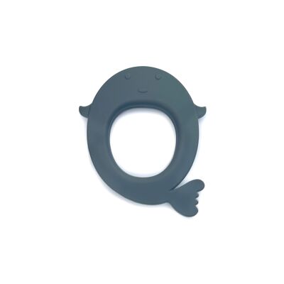 Anello da dentizione a forma di balena in ardesia