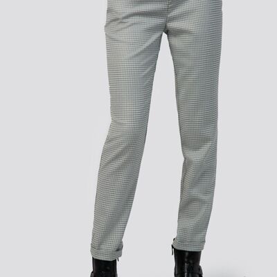 Pantalon AZURI à carreaux - gris clair