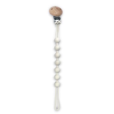 Porte tétine(doudou)/ Perles de dentition Blanc