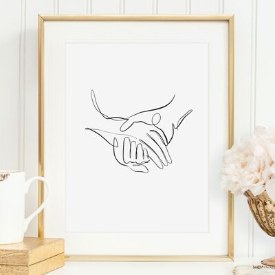 Affiche 'Mains d'amour' - DIN A3