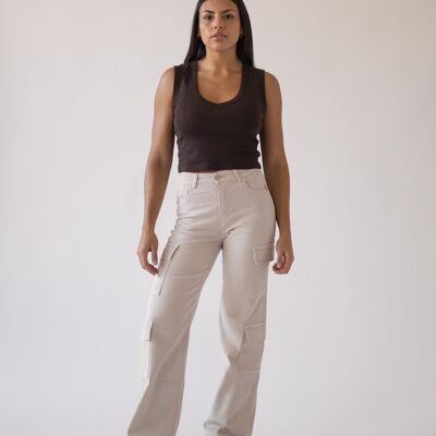 CARGO HIGH RISE - BEIGE