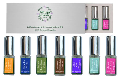 Coffret Découverte 7 Parfums Anuja Aromatics 21ml (7 x 3ml)