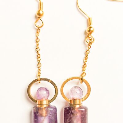Sofia earrings in Amethyst and gold plated