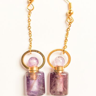 Sofia earrings in Amethyst and gold plated