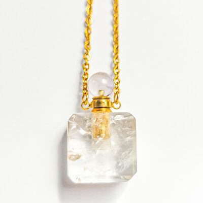 Sofia Pendant in Rock Crystal and Gold Plating