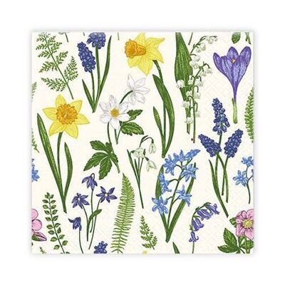 Serviette à café 20p Paysage fleuri