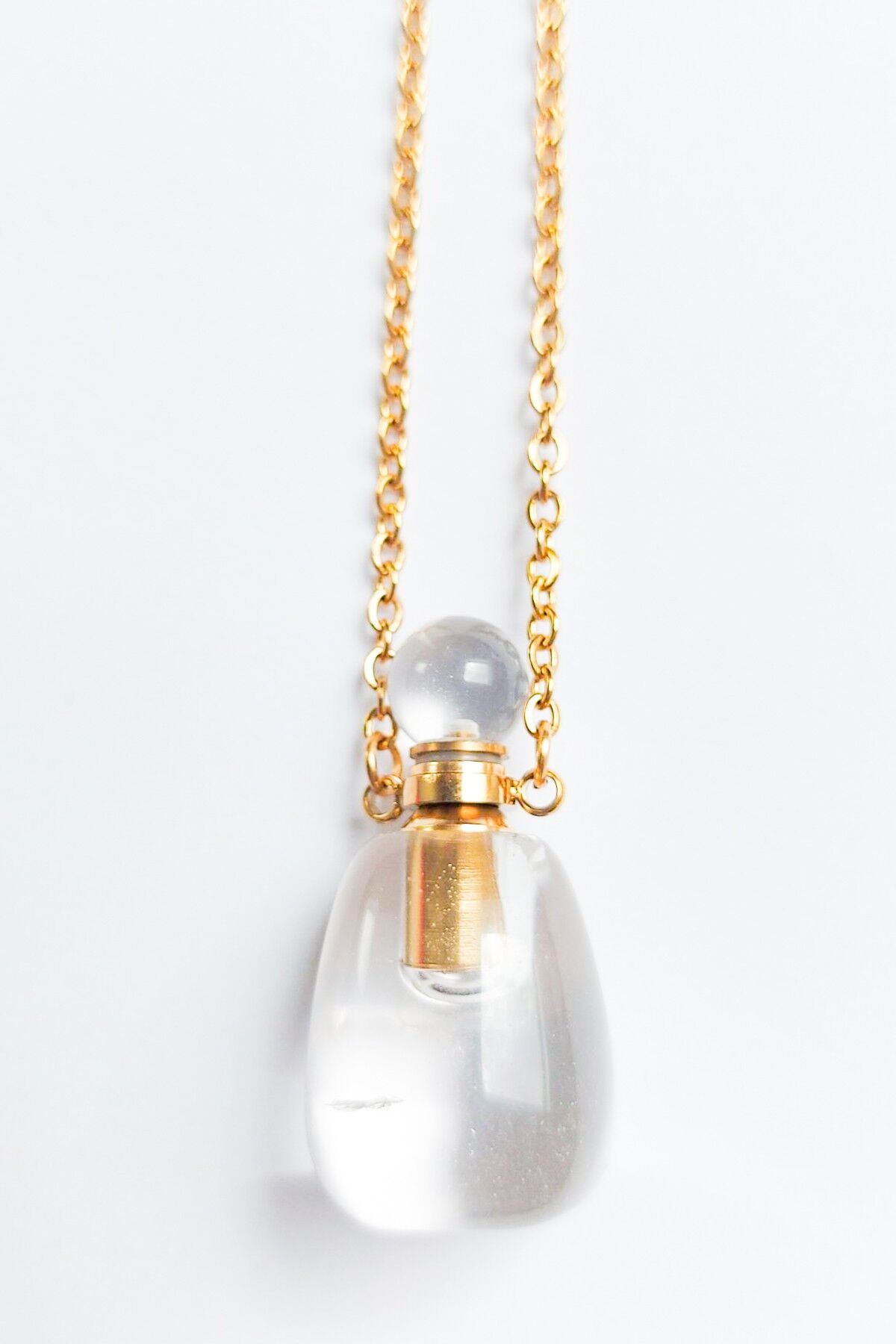 Olivia in cristallo di rocca e placcatura in oro