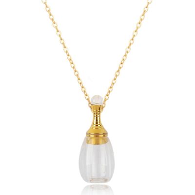 Victoria White Rock Crystal and Gold Plated