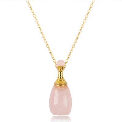 Victoria Rose Quartz and Gold Plated