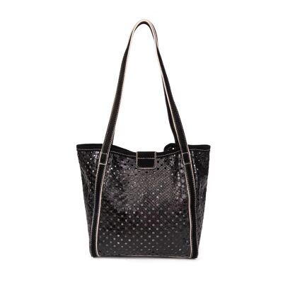 M Ryve Military Perforated Leather Shoulder Bag