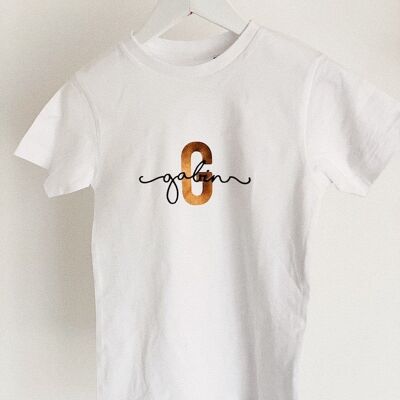 Tee-shirt bébé et enfant signature personnalisé - coton biologique