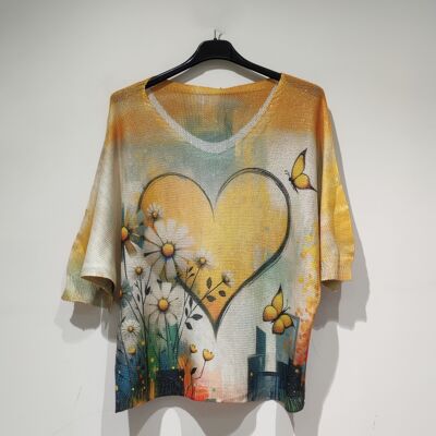 YESS PRINT PE25 yellow heart brillant