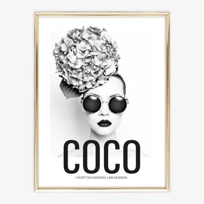 Poster 'Coco - Io non faccio moda, io sono la moda' - DIN A3