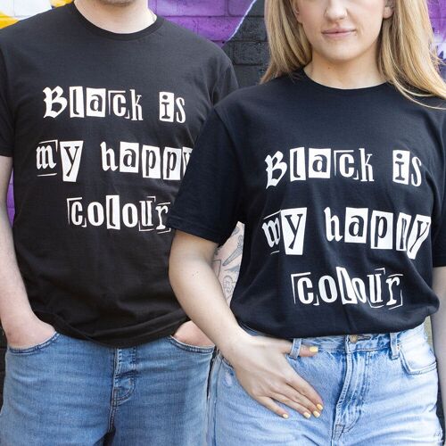 Black is My Happy Colour Unisex T-shirt Size L