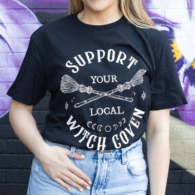 Maglietta unisex "Support Your Local Witch Coven" taglia XXL