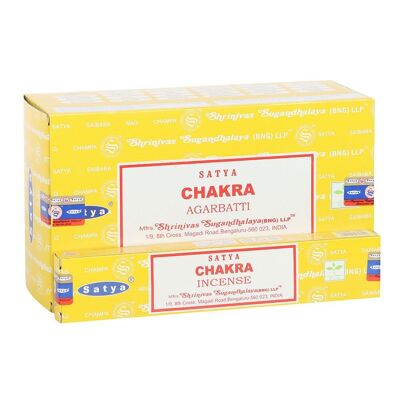 12 confezioni di bastoncini di incenso Chakra di Satya