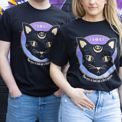 T-shirt unisexe Mystic Mog Black Cat, taille XL