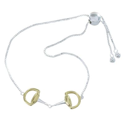 Snaffle Slider Bracelet Gold