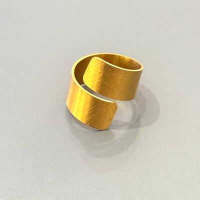 Anello Sisy in acciaio inossidabile spazzolato oro