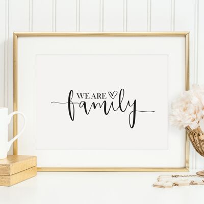 Affiche 'Nous sommes une famille' - DIN A3