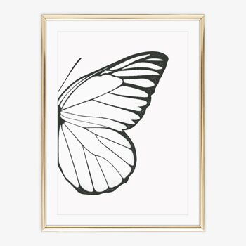Affiche 'Aile de papillon droite' - DIN A3 2