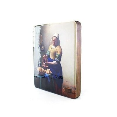 Reproducción en madera ecológica, 22x19cm, Mikmaid, Vermeer