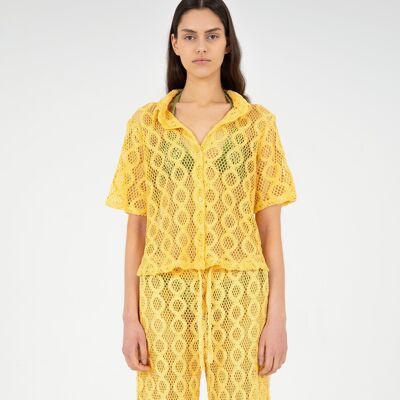 Camisa de crochet amarilla Dexter