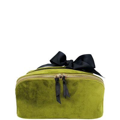Borsa per il trucco espandibile – Eco Velvet – Verde