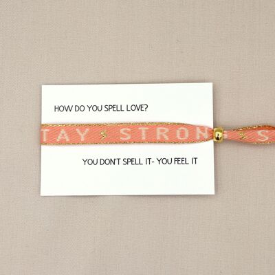 Pulsera de cinta mantente fuerte