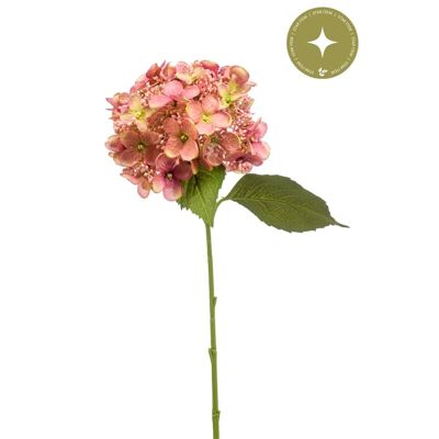 Hortensia artificiel en bouquet vieux rose 50 cm