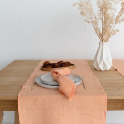 Chemin de table TR001 couleur pêche