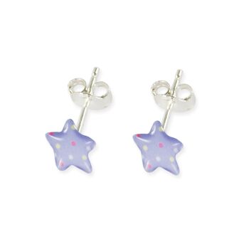 Bijoux Enfants Filles - Boucles d'oreilles tiges argent 925 étoile 1
