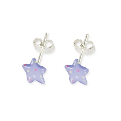 Children's Girls Jewelry - 925 silver star stud earrings