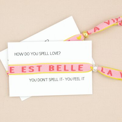 Bracelet ruban La vie est belle