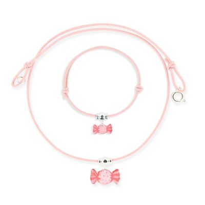 Bijoux Enfants Filles - Ensemble lacet bonbon