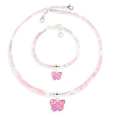 Bijoux Enfants Filles - Ensemble Liberty bracelet & collier papillon