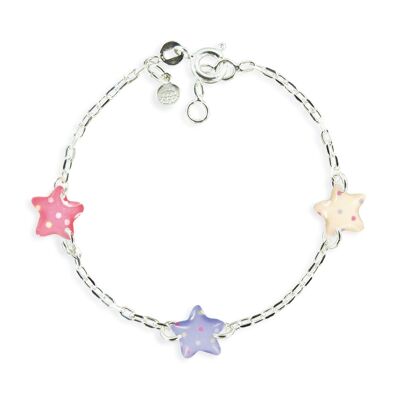 Children's Girls Jewelry - 925 silver star chain bracelet