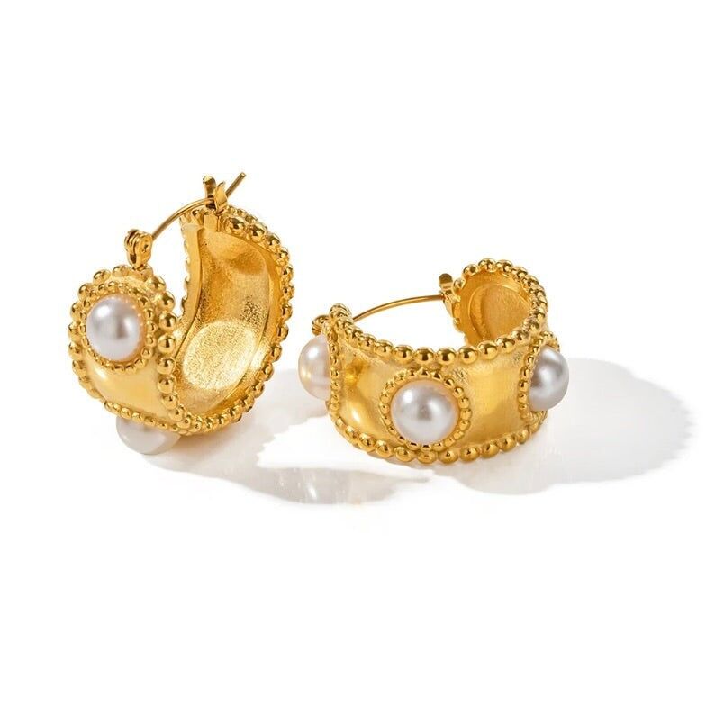 Anna earrings 18k gold plated